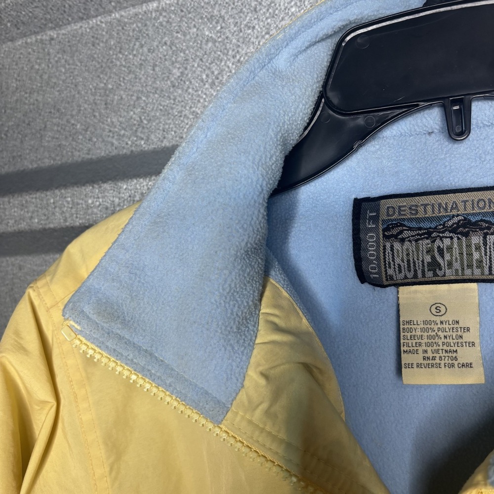 Cabelas Destination Above Sea Level Yellow Fleece Lined Jacket Size S - Picture 8 of 14